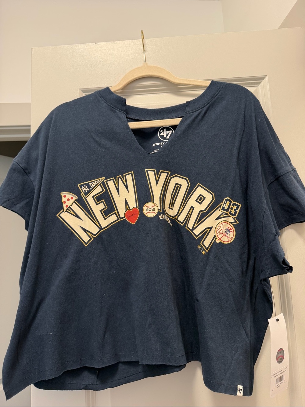 Stoney Clover Lane Navy New York Graphic Short Sleeve Tee